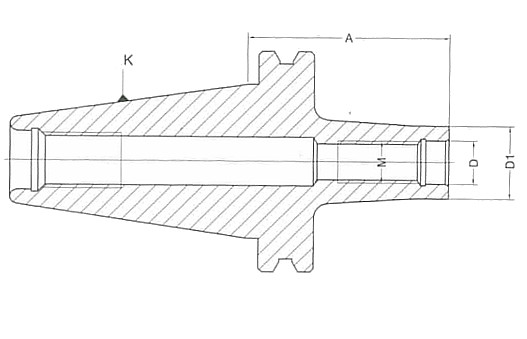 Frézovací trn DIN50 - M12 - 135 mm (MCPY)